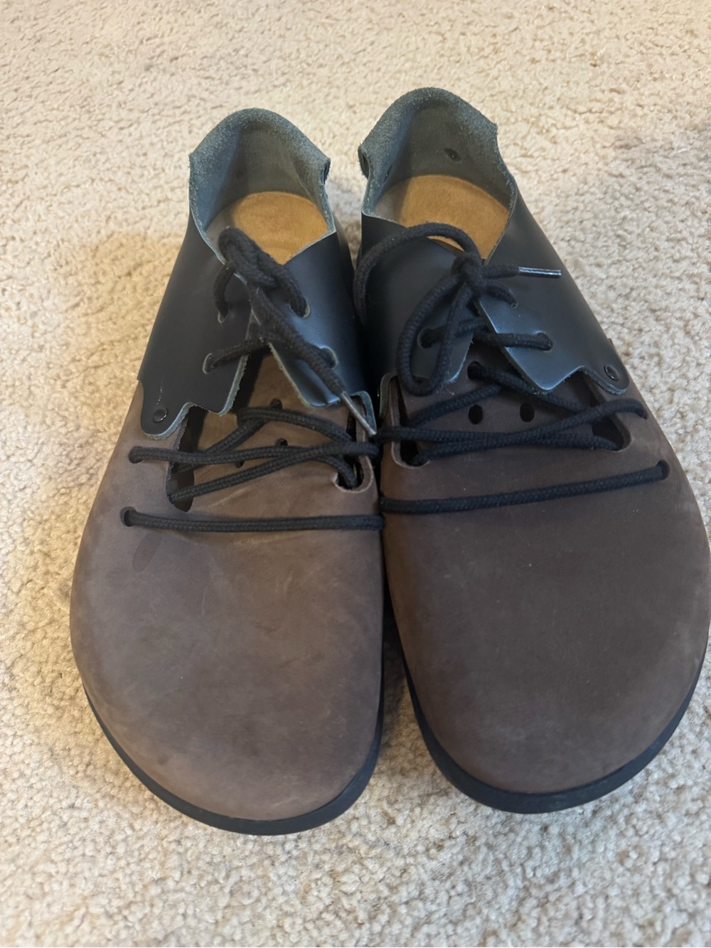 Men's Brown Leather Casual Lace-Up Shoes